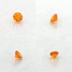 画像2: マンダリンガーネット ルース 0.20ct マダガスカル産 ラウンド【一点物】MandarinGarnet ガーネット 1月誕生石 コレクション 標本 オレンジ 鉱物 結晶 宝石 天然石 パワーストーン カラーストーン  (2)