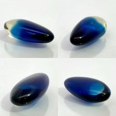 画像2:  ブルーアンバー ルース 2.25ct リトアニア産 ドロップ Blue Amber コレクション 標本 アンバー 琥珀 天然石 パワーストーン カラーストーン (2)