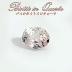 画像1: バイオタイトインクォーツ ルース ブラジル産 オーバル【一点物】希少 水晶 4月誕生石 コレクション 標本 黒雲母 内包物 天然石 パワーストーン カラーストーン  (1)