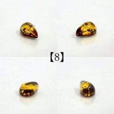 画像9:  イエローアンバー ルース リトアニア産 ドロップ【一点物】Amber グリッター入り コレクション 標本 アンバー 琥珀 内包物 天然石 パワーストーン カラーストーン (9)