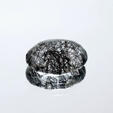 画像3:  ブラックルチル ルース 5.0ct オーバル ブラジル産 カット 裸石 ルチルクォーツ Black Rutil Quartz 内包物 針 黒 インクォーツ 水晶 ハンドメイド コレクション 鉱物 天然石 パワーストーン (3)