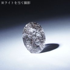 画像6:  ブラックルチル ルース 5.0ct オーバル ブラジル産 カット 裸石 ルチルクォーツ Black Rutil Quartz 内包物 針 黒 インクォーツ 水晶 ハンドメイド コレクション 鉱物 天然石 パワーストーン (6)