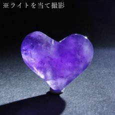 画像3: アメジスト ハート形 ブラジル産 Amethyst 2月誕生石 愛の守護石 磨き石 握り石 ハートシェイプ タンブル ポリッシュ 鉱物 紫水晶 風水 ヒーリング 魔除け 浄化 お守り 天然石 パワーストーン (3)