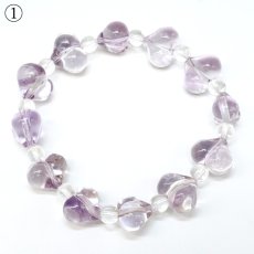 画像4: アメジスト ハート ブレスレット ブラジル産 【一点もの】 Amethyst 2月誕生石 愛の守護石 紫水晶 お守り 浄化 アクセサリー ヒーリング 天然石 パワーストーン カラーストーン (4)