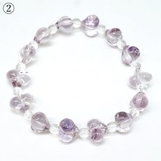 画像6: アメジスト ハート ブレスレット ブラジル産 【一点もの】 Amethyst 2月誕生石 愛の守護石 紫水晶 お守り 浄化 アクセサリー ヒーリング 天然石 パワーストーン カラーストーン (6)