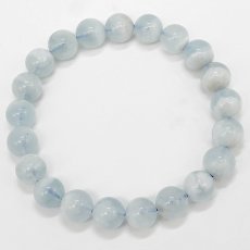 画像3: エンジェルクラウドアクアマリン Aランク ブレスレット 9mm ブラジル産【一点もの】Angel Cloud Aquamarine クォーツ 水晶 内包物 3月誕生石 藍柱石 藍玉 ベリル 緑柱石 お守り 浄化 アクセサリー ヒーリング 天然石 パワーストーン カラーストーン (3)