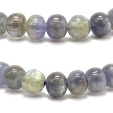 画像2: バイカラータンザナイト ブレスレット 6.5mm タンザニア産【一点もの】Tanzanite タイヤ型 12月誕生石 希少 ゾイサイト お守り 浄化 アクセサリー ヒーリング 天然石 パワーストーン カラーストーン (2)