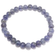 画像3: バイカラータンザナイト ブレスレット 7.5mm タンザニア産【一点もの】Tanzanite タイヤ型 12月誕生石 希少 ゾイサイト お守り 浄化 アクセサリー ヒーリング 天然石 パワーストーン カラーストーン (3)