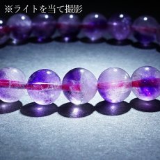 画像4: アメジストエレスチャル ブレスレット 7.5mm ブラジル産【一点もの】Amethyst Elestial クォーツ 水晶 内包物 2月誕生石 愛の守護石 紫水晶 お守り 浄化 アクセサリー ヒーリング 天然石 パワーストーン カラーストーン (4)