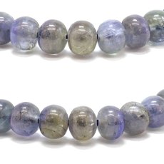 画像2: バイカラータンザナイト ブレスレット 6mm タンザニア産【一点もの】Tanzanite タイヤ型 12月誕生石 希少 ゾイサイト お守り 浄化 アクセサリー ヒーリング 天然石 パワーストーン カラーストーン (2)