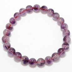 画像3: アメジストエレスチャル ブレスレット 7.5mm ブラジル産【一点もの】Amethyst Elestial クォーツ 水晶 内包物 2月誕生石 愛の守護石 紫水晶 お守り 浄化 アクセサリー ヒーリング 天然石 パワーストーン カラーストーン (3)