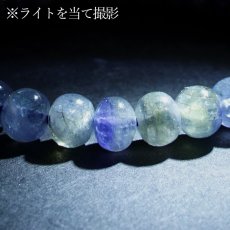 画像4: バイカラータンザナイト ブレスレット 6mm タンザニア産【一点もの】Tanzanite タイヤ型 12月誕生石 希少 ゾイサイト お守り 浄化 アクセサリー ヒーリング 天然石 パワーストーン カラーストーン (4)