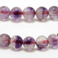 画像2: アメジストエレスチャル ブレスレット 7.5mm ブラジル産【一点もの】Amethyst Elestial クォーツ 水晶 内包物 2月誕生石 愛の守護石 紫水晶 お守り 浄化 アクセサリー ヒーリング 天然石 パワーストーン カラーストーン (2)