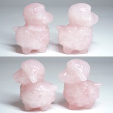 画像4: 羊 水晶 ローズクォーツ 彫り物 干支 2027年 ひつじ 未 正月 年末年始 賀正 正月飾り 新年 飾り物 縁起物 インテリア 開運 幸運 雑貨 風水 ミニ 彫刻 天然石 パワーストーン カラーストーン (4)
