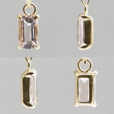 画像2: モルガナイト K18 ペンダントトップ 0.25ct ブラジル産 18金【一点物】Morganite ベリル ハートフェルトピンク 緑柱石 スクエアカット 天然石 カラーストーン ジュエリー ロイヤルジュエリー Royal Jewelry (2)