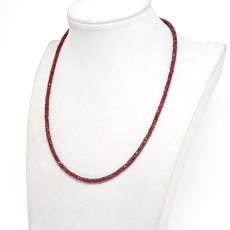画像5: ルビー ネックレス カット 一連 約45cm モザンビーク産 アフリカ ステンレス Ruby 赤 レッド ワインカラー コランダム 7月誕生石 宝石 ジュエリー レディース アクセサリー 天然石 パワーストーン カラーストーン (5)