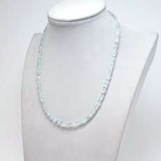 画像4: アクアマリン ネックレス カット 一連 約42cm アフガニスタン産 ステンレス Aquamarine 水色 ブルー ベリル 3月誕生石 宝石 ジュエリー レディース アクセサリー 天然石 パワーストーン カラーストーン (4)