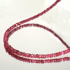 画像2: ルビー ネックレス カット 一連 約42cm モザンビーク産 アフリカ ステンレス Ruby 赤 レッド ワインカラー コランダム 7月誕生石 宝石 ジュエリー レディース アクセサリー 天然石 パワーストーン カラーストーン (2)