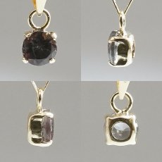 画像2: カラーチェンジガーネット K18 ペンダントトップ 0.20ct マダガスカル産 18金【一点物】Garnet 1月誕生石 柘榴石 ざくろ石 ラウンドカット ジュエリー 小ぶり 小粒 活力 情熱 絆 成功 天然石 カラーストーン パワーストーン ロイヤルジュエリー Royal Jewelry (2)