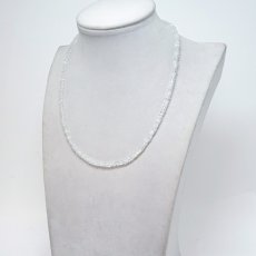 画像5: ゴシェナイト ネックレス カット 一連 約42cm アフガニスタン産 ステンレス Goshenite 無色透明 クリア ホワイトベリル ベリル 宝石 ジュエリー レディース アクセサリー 天然石 パワーストーン カラーストーン (5)