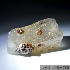 画像4: スペサルティンガーネット 原石 中国 福建省産 【 一点もの 】 Spessartine Garnet ガーネット 標本 鉱物 結晶 希少 お守り 浄化 天然石 パワーストーン カラーストーン (4)