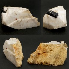 画像4: スペサルティンガーネット フェルドスパー トルマリン 原石 パキスタン産 共生鉱物 【 一点もの 】 Spessartine Garnet ガーネット 標本 鉱物 結晶 希少 お守り 浄化 天然石 パワーストーン カラーストーン (4)