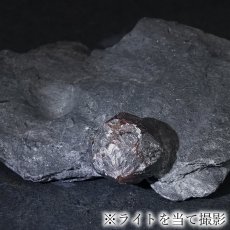 画像6: ガーネット on グラファイト 原石 約44.3g アメリカ レッドエンバーズ鉱山産 【一点もの】 Garnet on Graphite ガーネットオングラファイト 鉱物 共生 標本 結晶 柘榴石 石墨 浄化 お守り 天然石 パワーストーン カラーストーン (6)