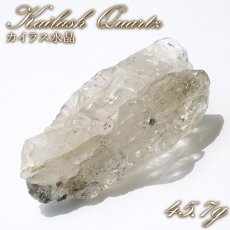 画像1: カイラス水晶 原石 約45.7g ヒマラヤ産 【 一点もの 】Kailash Quartz チベット ヒマラヤ カイラス山 稀少 レア 高品質 水晶 クリスタル クォーツ ポイント バーコード 4月誕生石 結晶 浄化 内包物 鉱物 癒し お守り 天然石 パワーストーン カラーストーン (1)