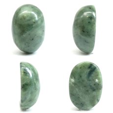 画像2: 日高翡翠 ルース 北海道産 18×13mm オーバル カボション Hidaka Jade 日本銘石 正規代理店 日本製 自社製 鉱物 パワーストーン 天然石 (2)