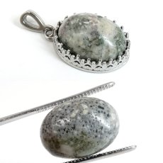 画像3: 富士さざれ石 ルース 山梨県産 18×13mm オーバル カボション FUJI Conglomerate 日本銘石 正規代理店 日本製 自社製 富士川 国歌 鉱物 パワーストーン 天然石 (3)