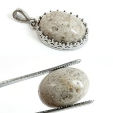 画像3: 宮崎ニニギ水晶 ルース 宮崎県産 18×13mm オーバル カボション Miyazaki Ninigi Quartz 日本銘石 正規代理店 日本製 自社製 鉱物 パワーストーン 天然石 (3)