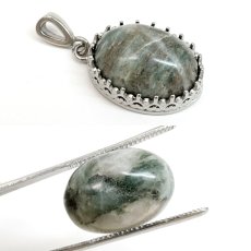 画像3: ソロモナイト ルース 徳島県産 18×13mm オーバル カボション Solomonite 日本銘石 正規代理店 日本製 自社製 ロモン カリスマ 王家 鉱物 パワーストーン 天然石 (3)