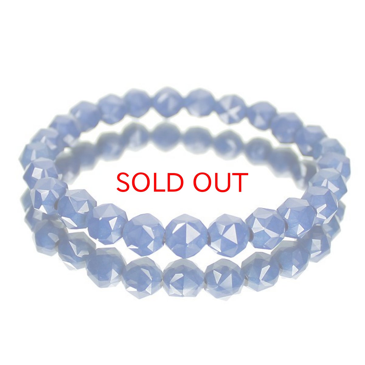 画像2: 【20%OFFセール】 北投石ブレスレット(ブルー)◆スターカット　8mm玉◆【送料無料】 (2)