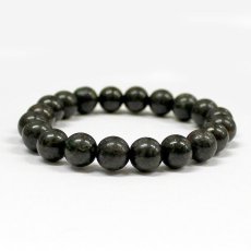 画像1: 【日本の石】ブラックハイドガーネット（Black Hide Garnet）◆10mm玉ブレスレット (1)