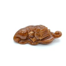 画像4: 【一点もの】レッドゴールドルチル三本足の蛙彫り物 中 (4)
