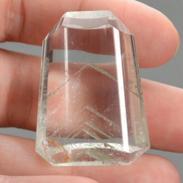 巨大な山入り水晶/ファントムクオーツ！ドロップ型ルース 巨大な山入り水晶/ファントムクオーツ！ドロップ型ルース