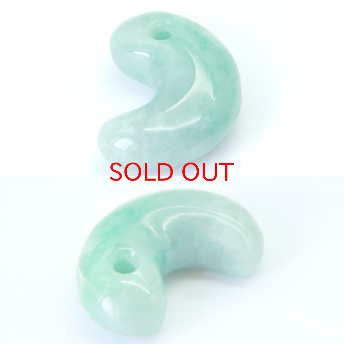 画像3: 【一点もの】糸魚川翡翠勾玉 天然石 パワーストーン レディース メンズ 三種の神器 八尺瓊勾玉 ひすい ヒスイ (3)