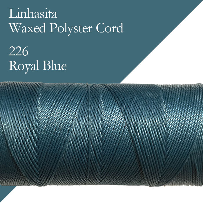 画像1: ワックスコード LINHASITA社製 ロイヤルブルー/太さ1.0mm 長さ約160m/ ロウ引き紐 #226 (1)