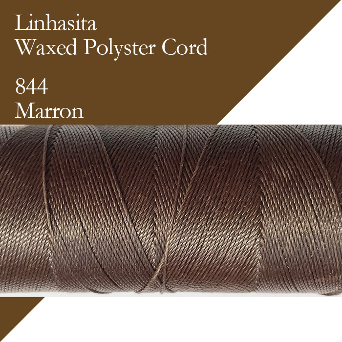 画像1: ワックスコード LINHASITA社製 マロン/太さ0.75mm 長さ約228m/ ロウ引き紐 #844 (1)
