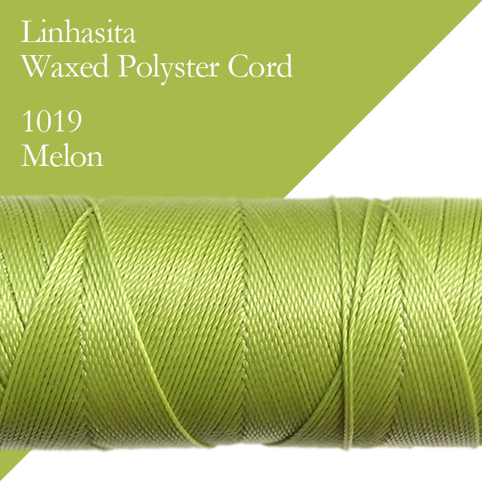 画像1: ワックスコード LINHASITA社製 メロン/太さ1.0mm 長さ約160m/ ロウ引き紐 #1019 (1)