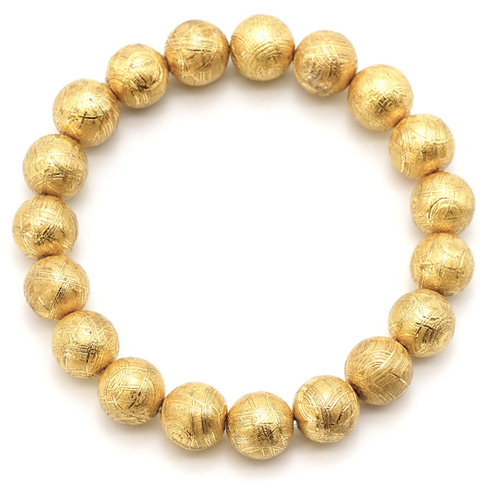 ギベオン＆ゴールドルチル ブレスレット 金針 （ギベオン＆ゴールド  