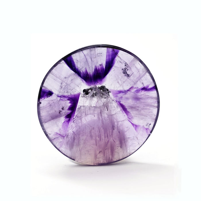 【一点物】 トラピッチェアメジスト ルース 33.91ct インド産 Trapiche amethyst 二月誕生石 紫 パープル 天然石  パワーストーン