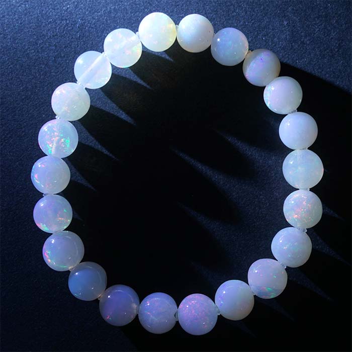 【一点もの】 エチオピアオパール ブレスレット 9mm Ethiopian opal 10月誕生石 天然石 パワーストーン エチオピア産