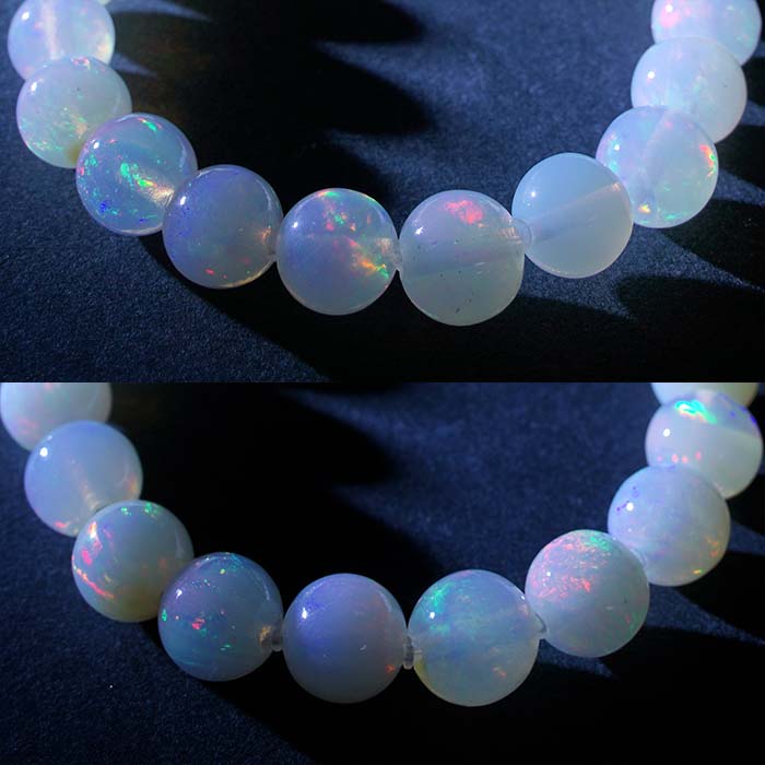 【一点もの】 エチオピアオパール ブレスレット 9mm Ethiopian opal 10月誕生石 天然石 パワーストーン エチオピア産