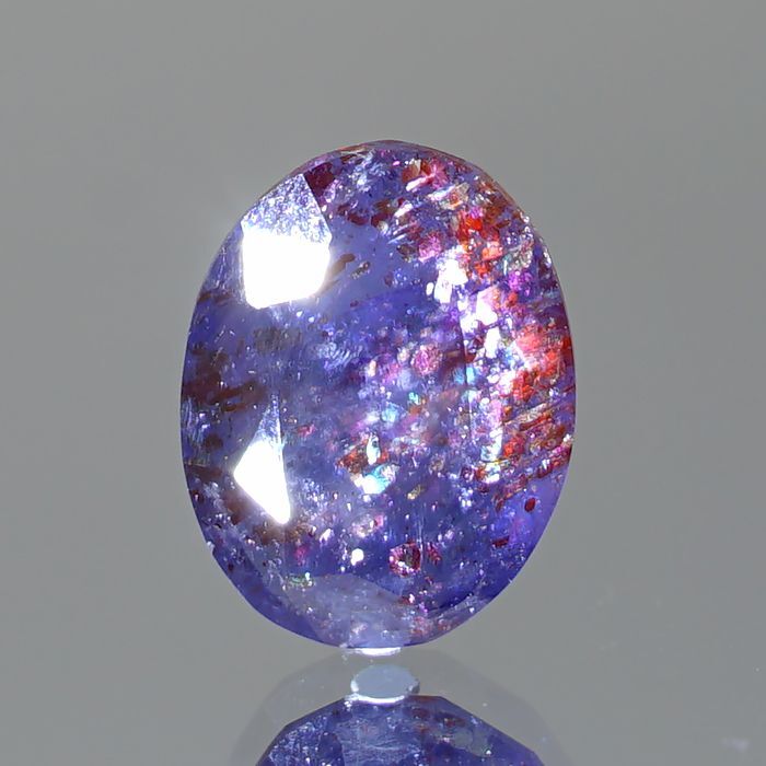 ブラッドショットアイオライト ルース  オーバルカット インド産  一点もの  アイオライト 菫色 菫青石 裸石 天然石 パワーストーン  カラーストーン