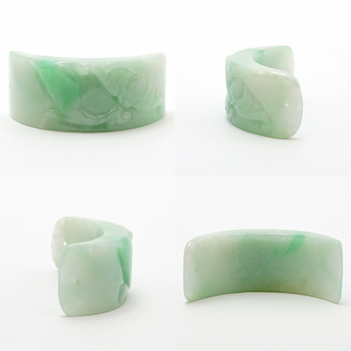 ミャンマー翡翠 ブレストップ 彫り物 【 一点もの 】 Jade Jadeite ひすい ヒスイ 翡翠 ブレスレット お守り 天然石 パワーストーン  カラーストーン