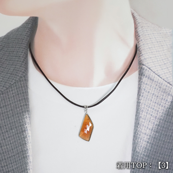 画像6: オレンジガーネット ペンダントトップ SV925 スリランカ産【一点物】Orange Garnet ローズカット 覆輪 フクリン ガーネット ヘソナイト 天然石 パワーストーン カラーストーン (6)