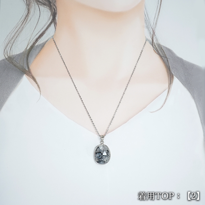 画像4: デンドライトオパール ペンダントトップ SV925 メキシコ産 【一点物】Dendritic Opal ローズカット 覆輪 フクリン オパール 蛋白石 天然石 パワーストーン カラーストーン (4)