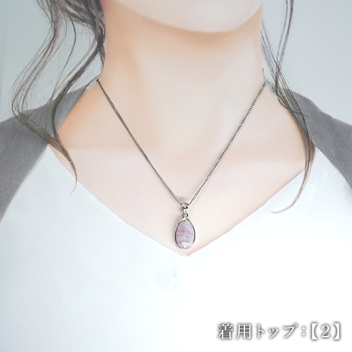 画像5: クンツァイト ペンダントトップ SV925 アフガニスタン産 【一点もの】Kunzite ローズカット 覆輪 フクリン スポデューメン 浄化 天然石 パワーストーン カラーストーン (5)