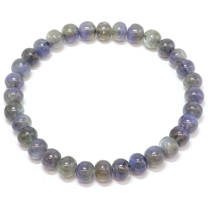 画像3: バイカラータンザナイト ブレスレット 6.5mm タンザニア産【一点もの】Tanzanite タイヤ型 12月誕生石 希少 ゾイサイト お守り 浄化 アクセサリー ヒーリング 天然石 パワーストーン カラーストーン (3)